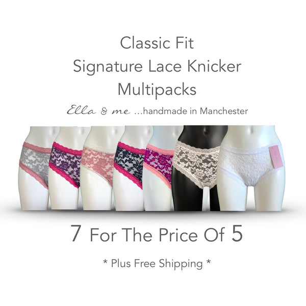 Signature Lace Classic Fit Knicker - 7 Piece Multipack (Includes Free Shipping)