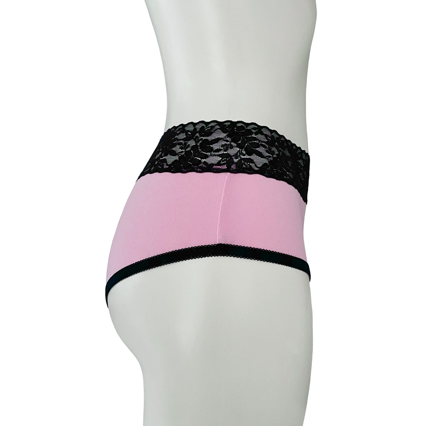 Bamboo Jersey French Brief - Pink & Black