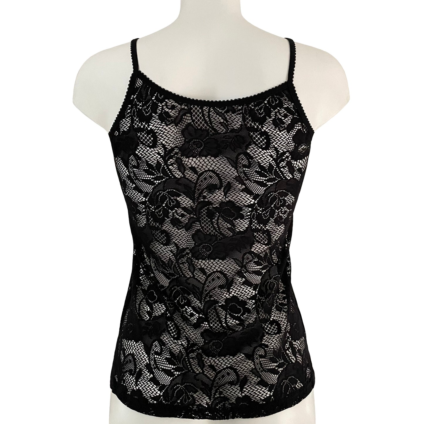 Soft Stretch Lace Camisole - Black