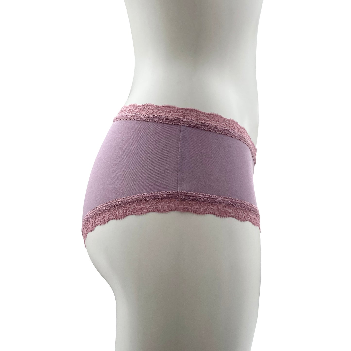 Soft Bamboo Jersey Classic Fit Knicker - Light Mauve & Vintage Rose