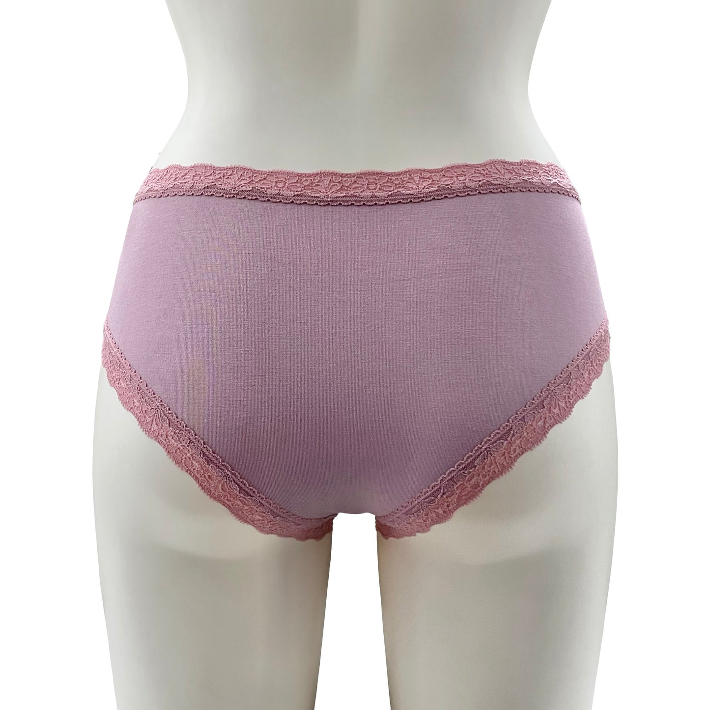 Soft Bamboo Jersey Classic Fit Knicker - Light Mauve & Vintage Rose