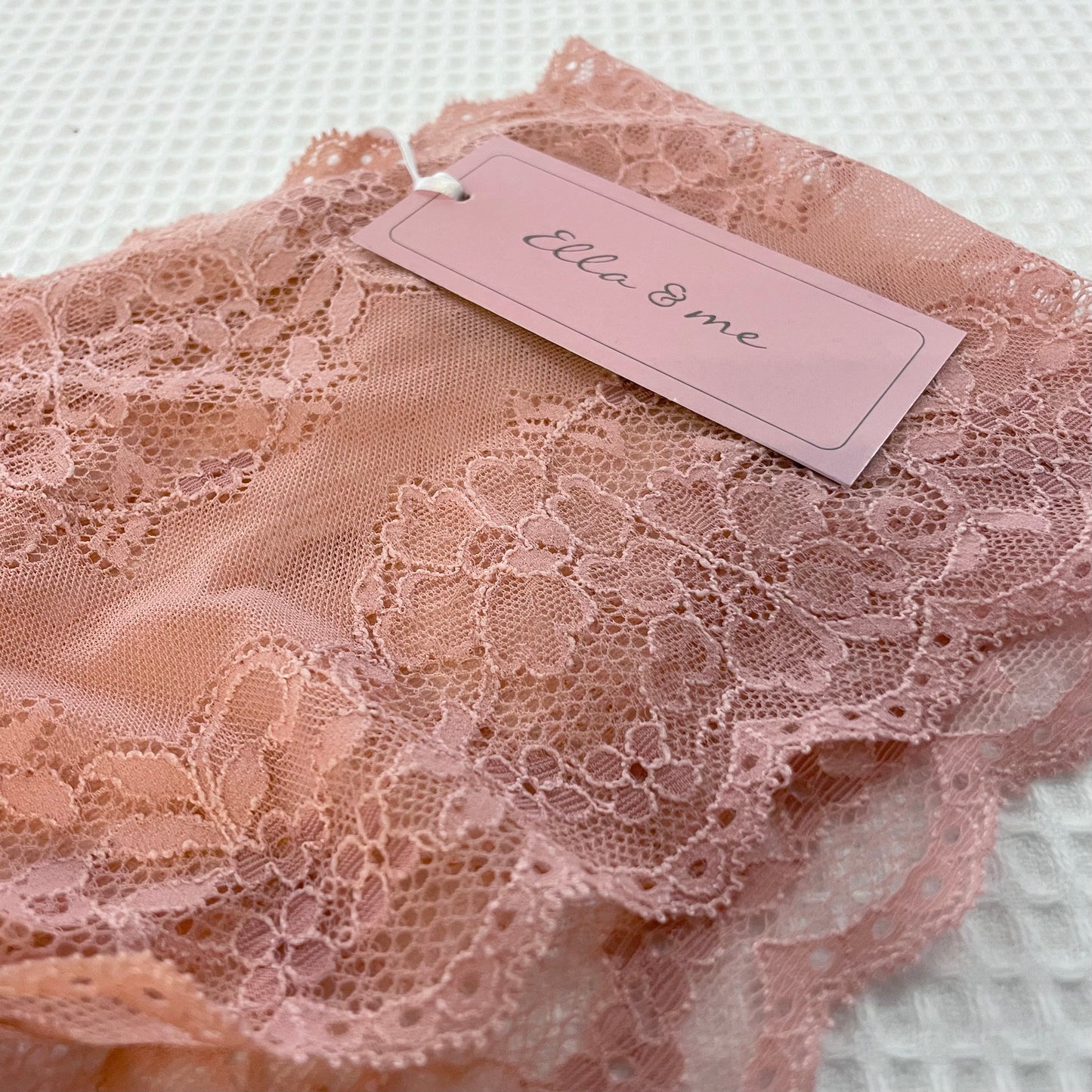 Jacquard Stretch Lace Classic Fit Knicker - Blush Rose