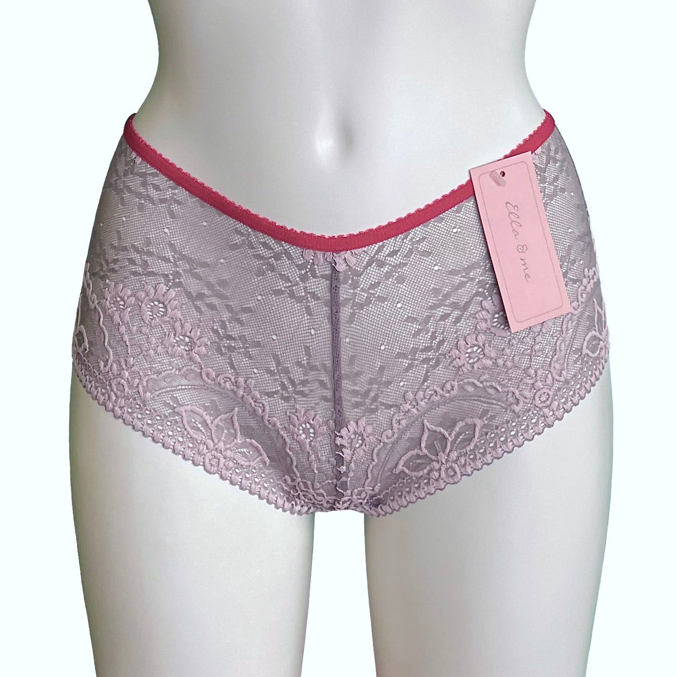 Jacquard Lace Classic Fit Knicker - Pink Pewter