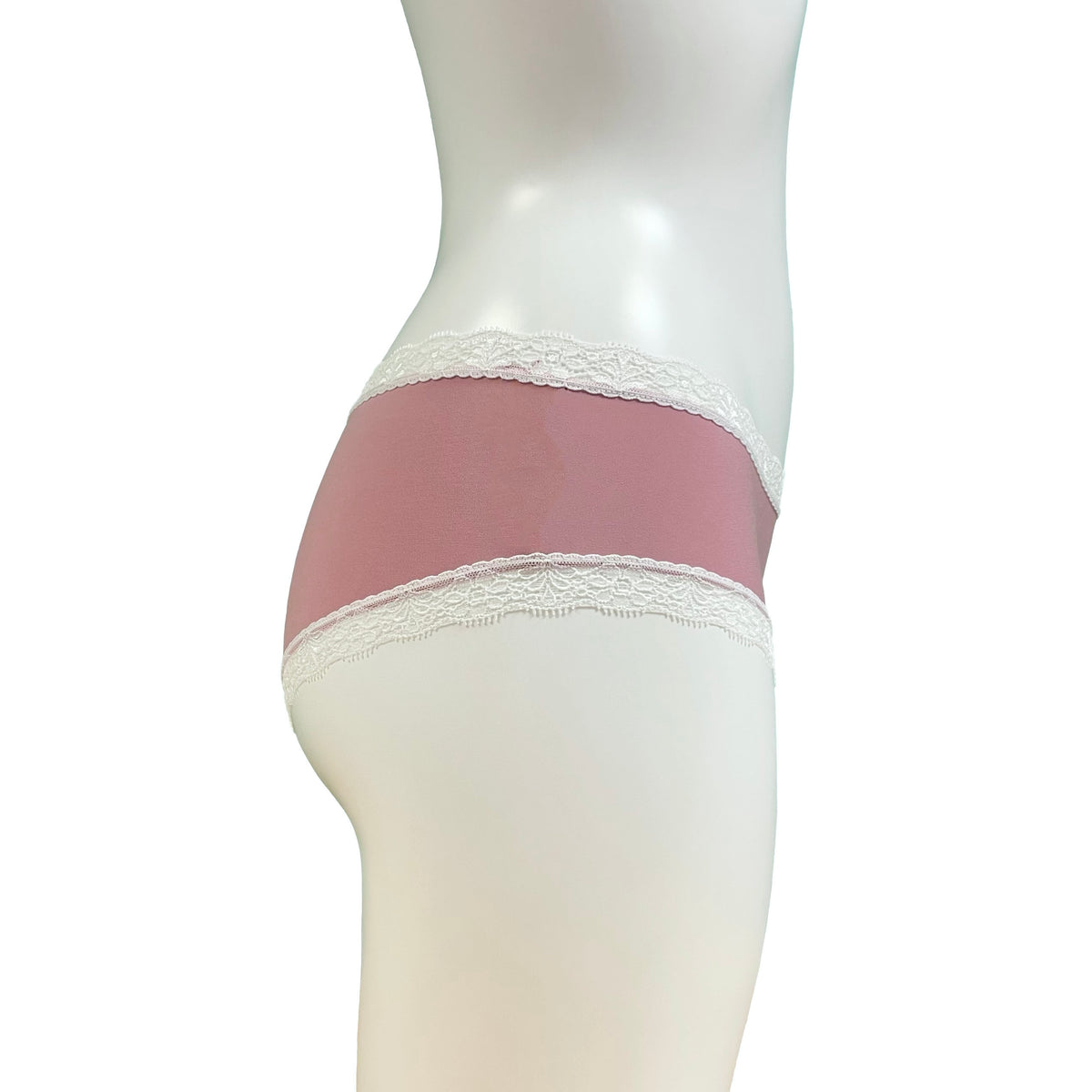 High Waist 'Soft Touch' Knicker - Pale Pink & Ivory – Ella & me