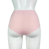 High Waist Bamboo Knicker - Blush & Ivory
