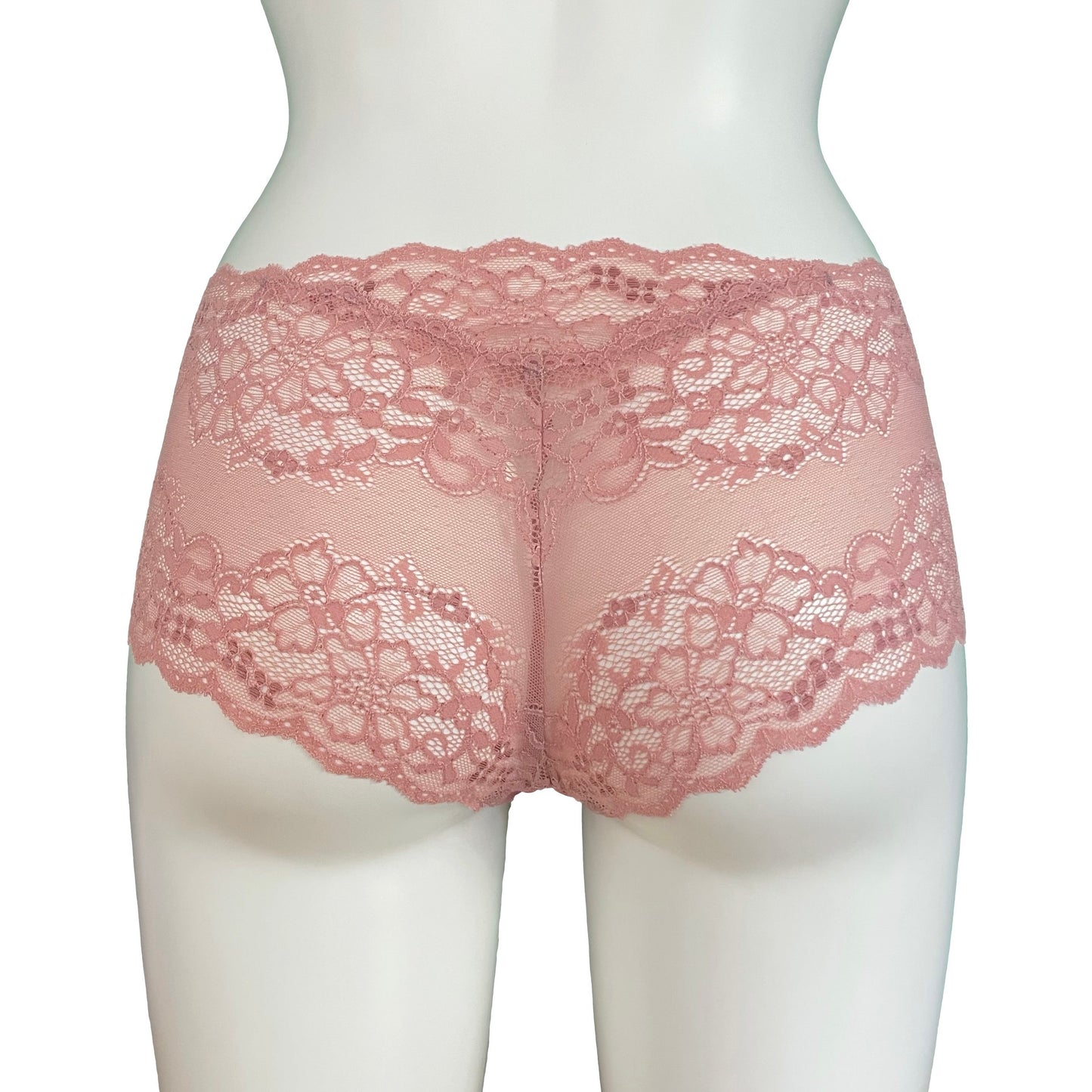 Jacquard Stretch Lace Classic Fit Knicker - Blush Rose