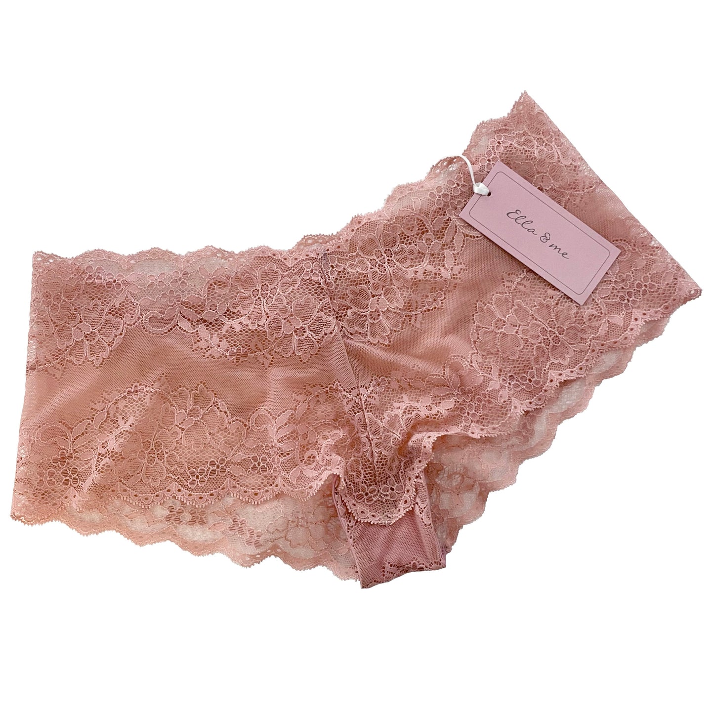 Jacquard Stretch Lace Classic Fit Knicker - Blush Rose