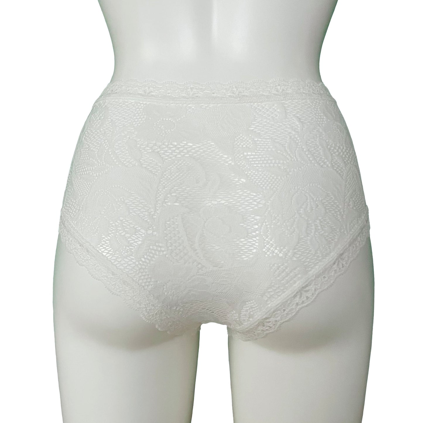 Soft Stretch Lace High Rise Knicker - Ivory