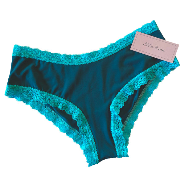 Soft Bamboo Jersey Classic Fit Knicker - Teal & Turquoise