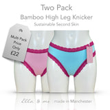 Soft Bamboo Jersey High Leg Knicker - Two Pack