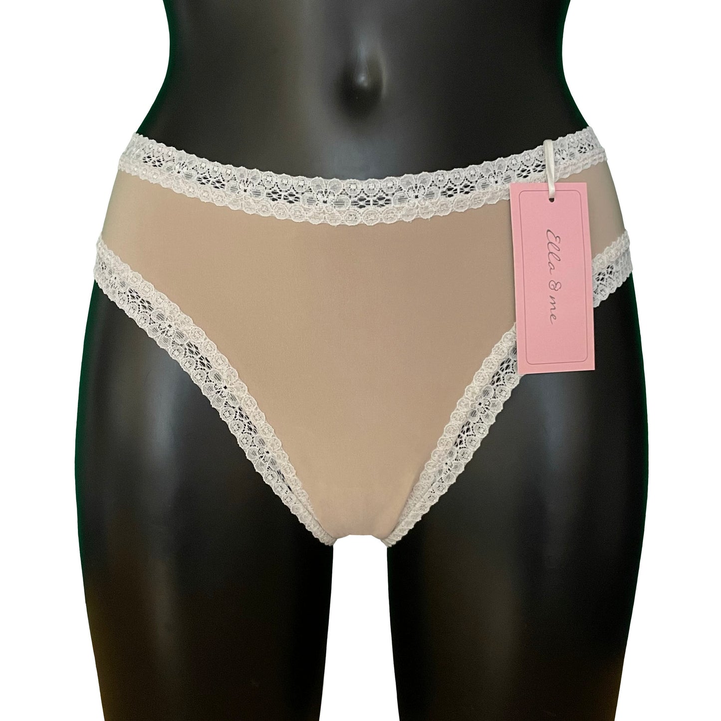 Soft Touch Microfibre High Leg Knicker - Honey & Cream