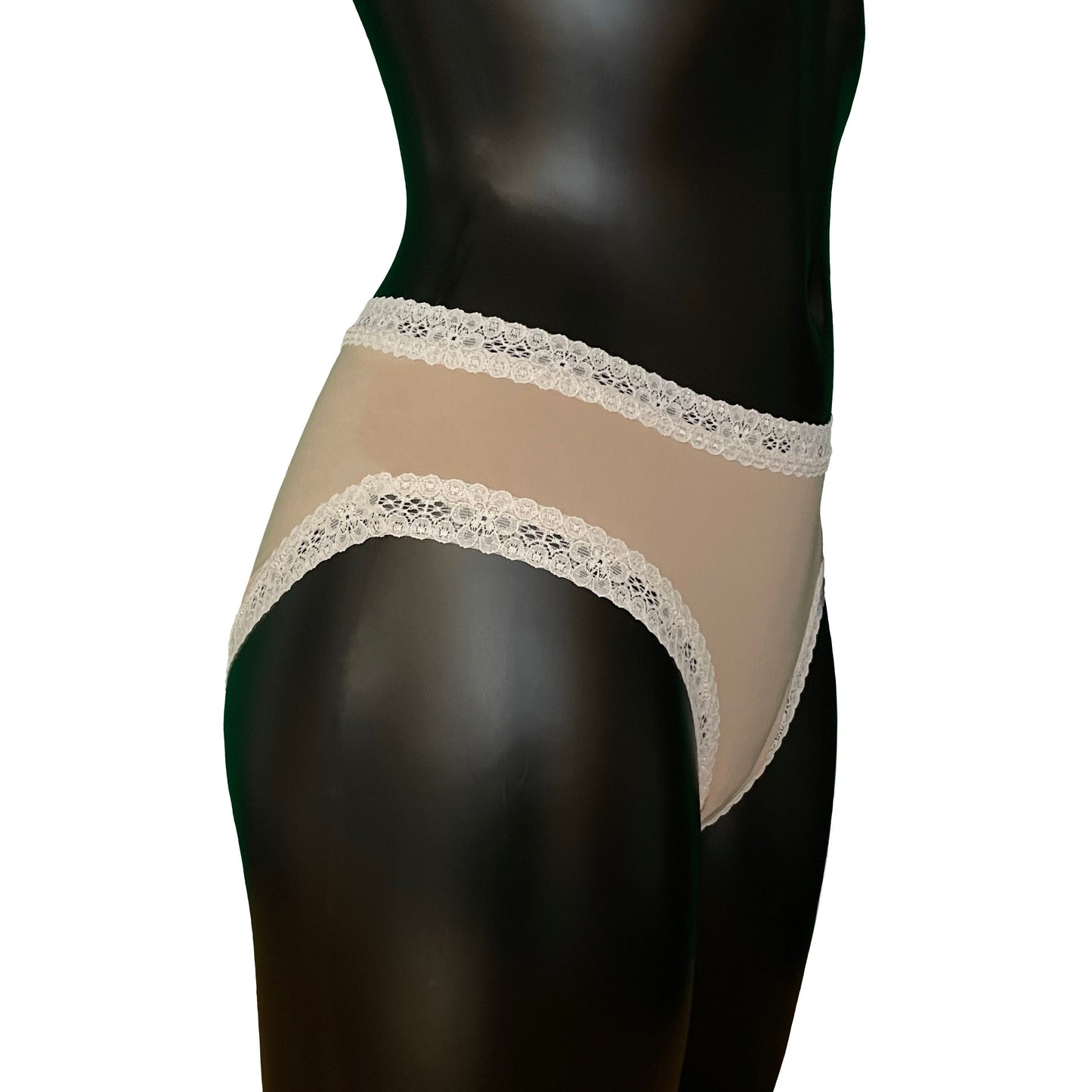 Soft Touch Microfibre High Leg Knicker - Honey & Cream