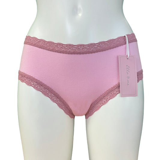 Soft Bamboo Jersey Classic Fit Knicker - Opal  & Vintage Rose