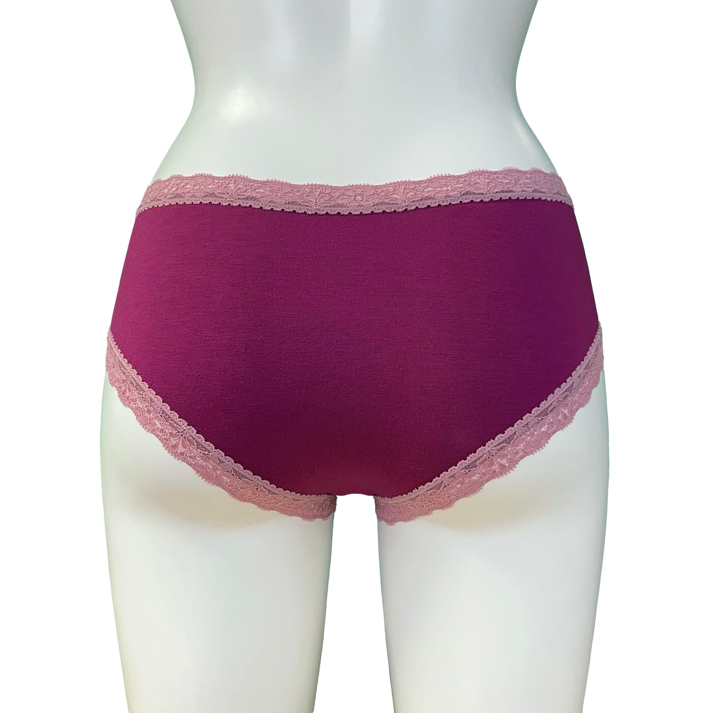 Soft Bamboo Jersey Classic Fit Knicker - Raspberry & Vintage Rose