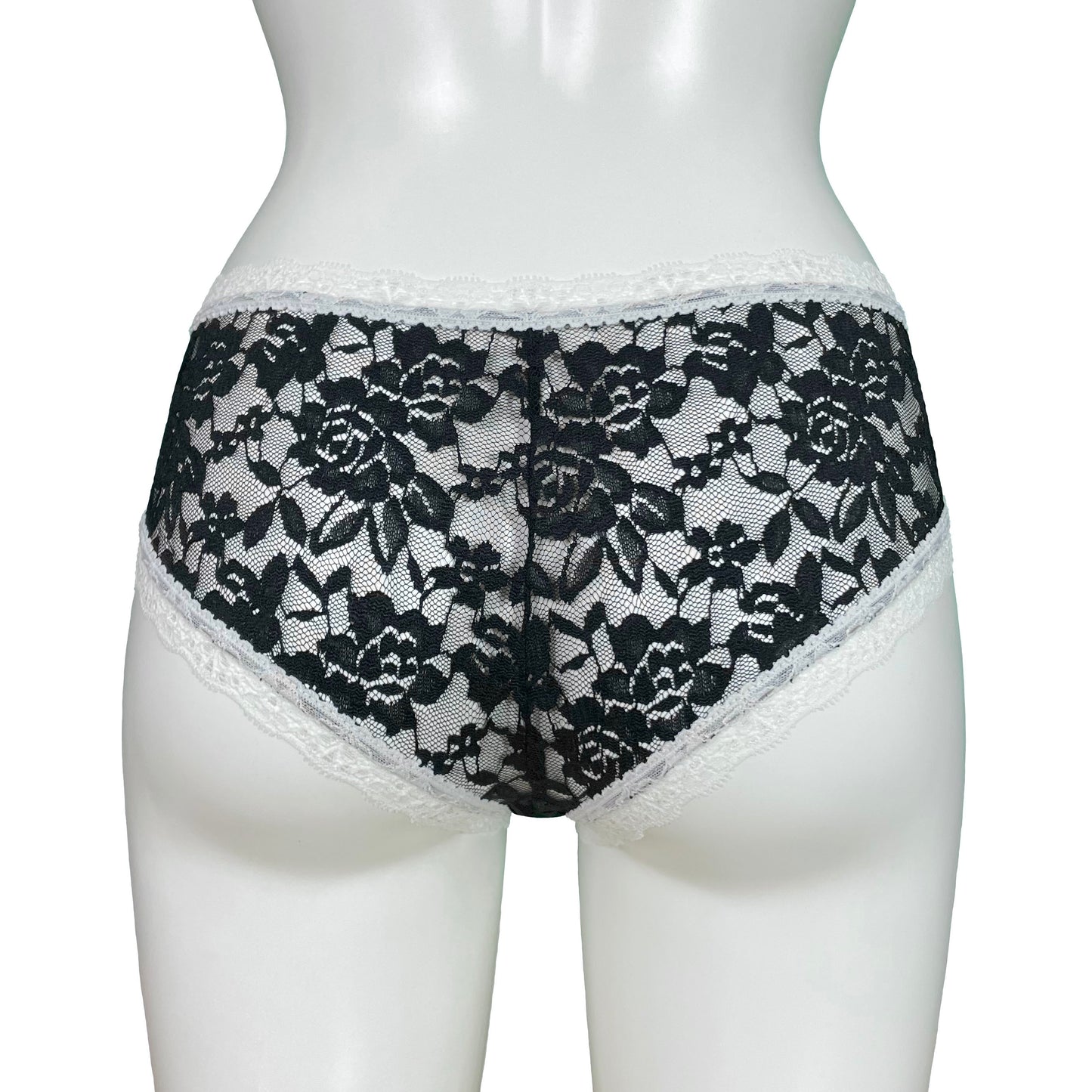 Signature Lace Classic Fit Knicker - Black & Ivory