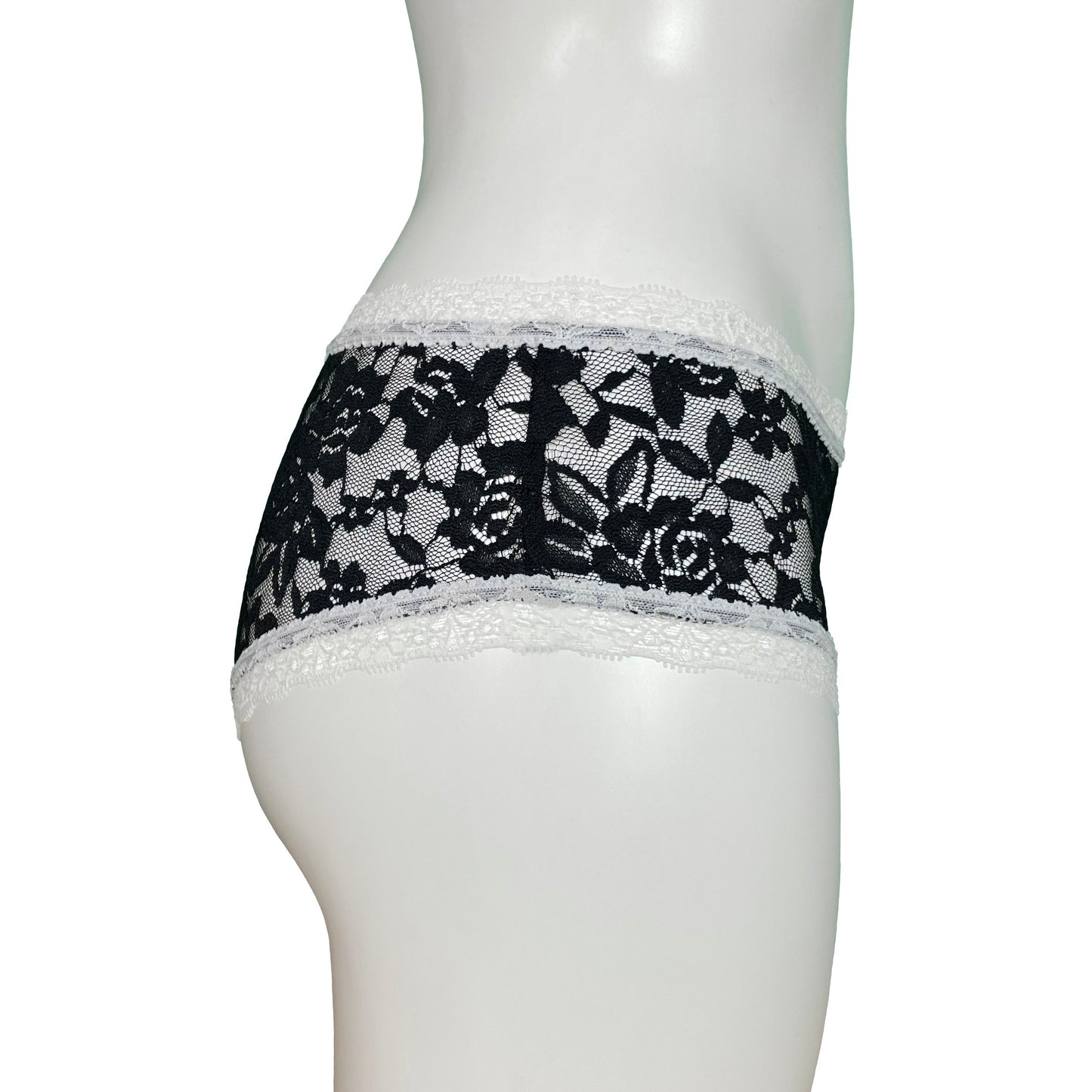 Signature Lace Classic Fit Knicker - Black & Ivory