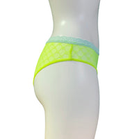 Daisy Stretch Mesh Bikini Knicker - Neon 4 Pack