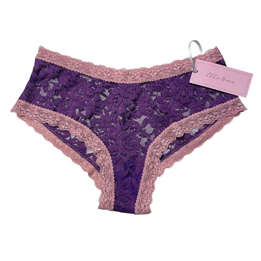 Signature Lace Classic Fit Knicker - Violet & Vintage Rose