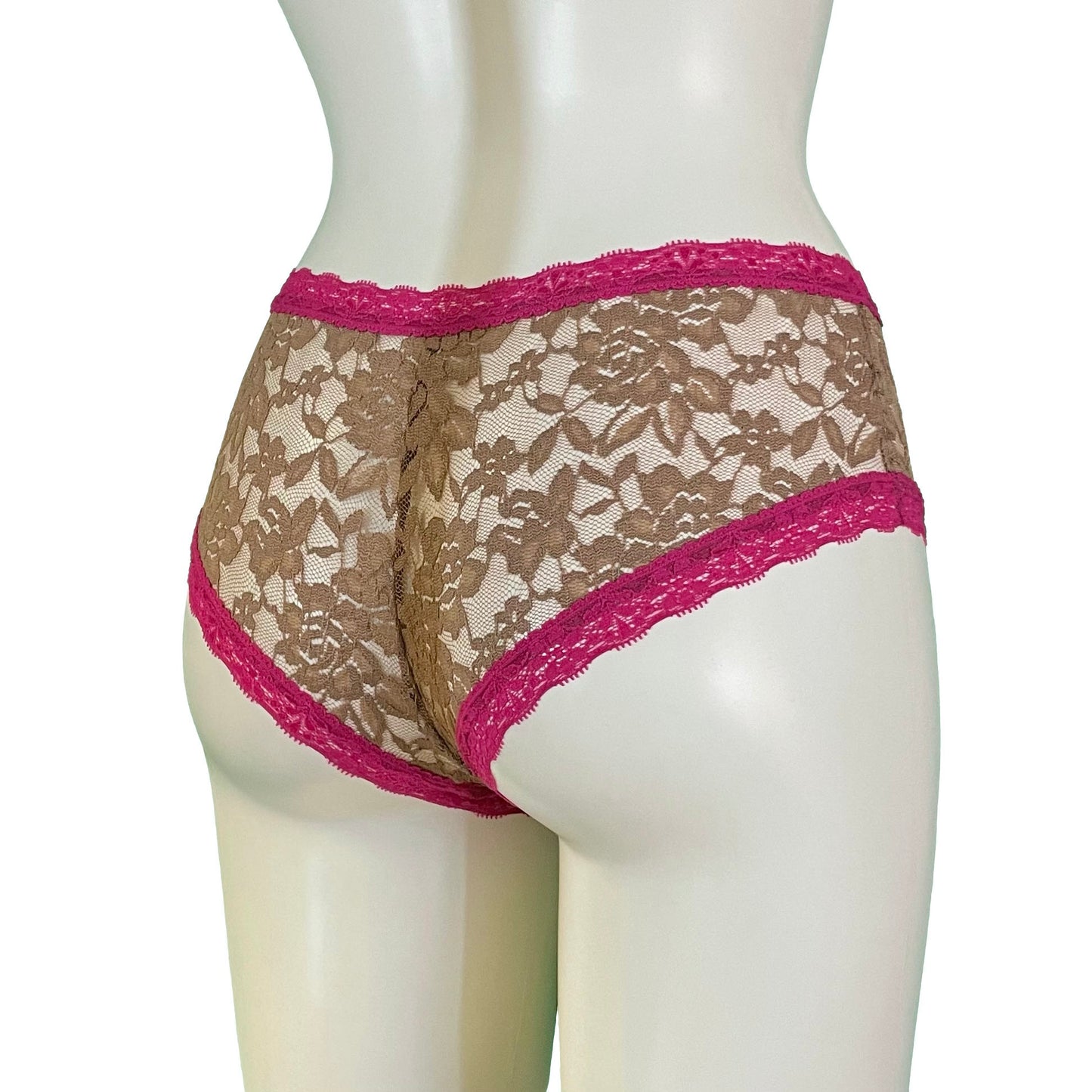 Signature Lace Classic Fit Knicker - Gold Dust & Raspberry