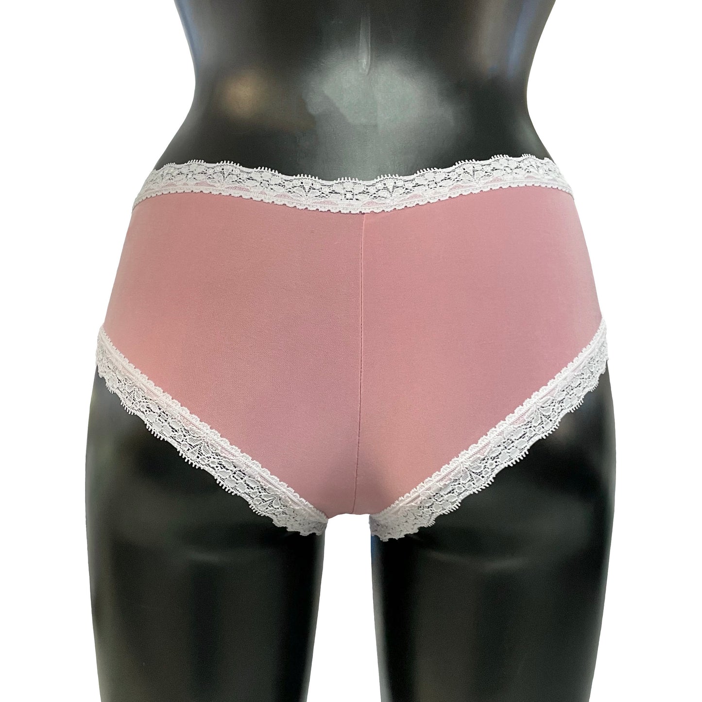 Soft Touch Classic Fit Knicker - Vintage Rose & White