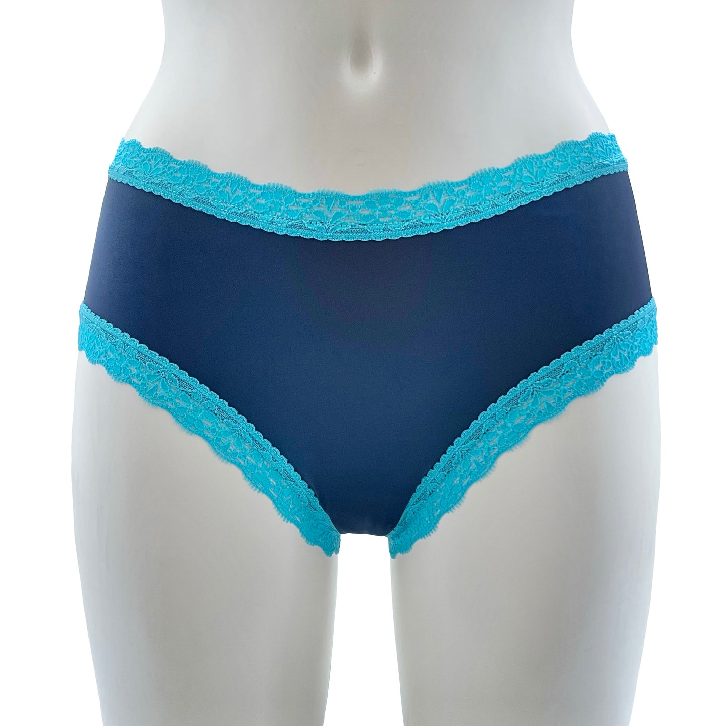 Soft Touch Classic Fit Knicker - Navy & Turquoise