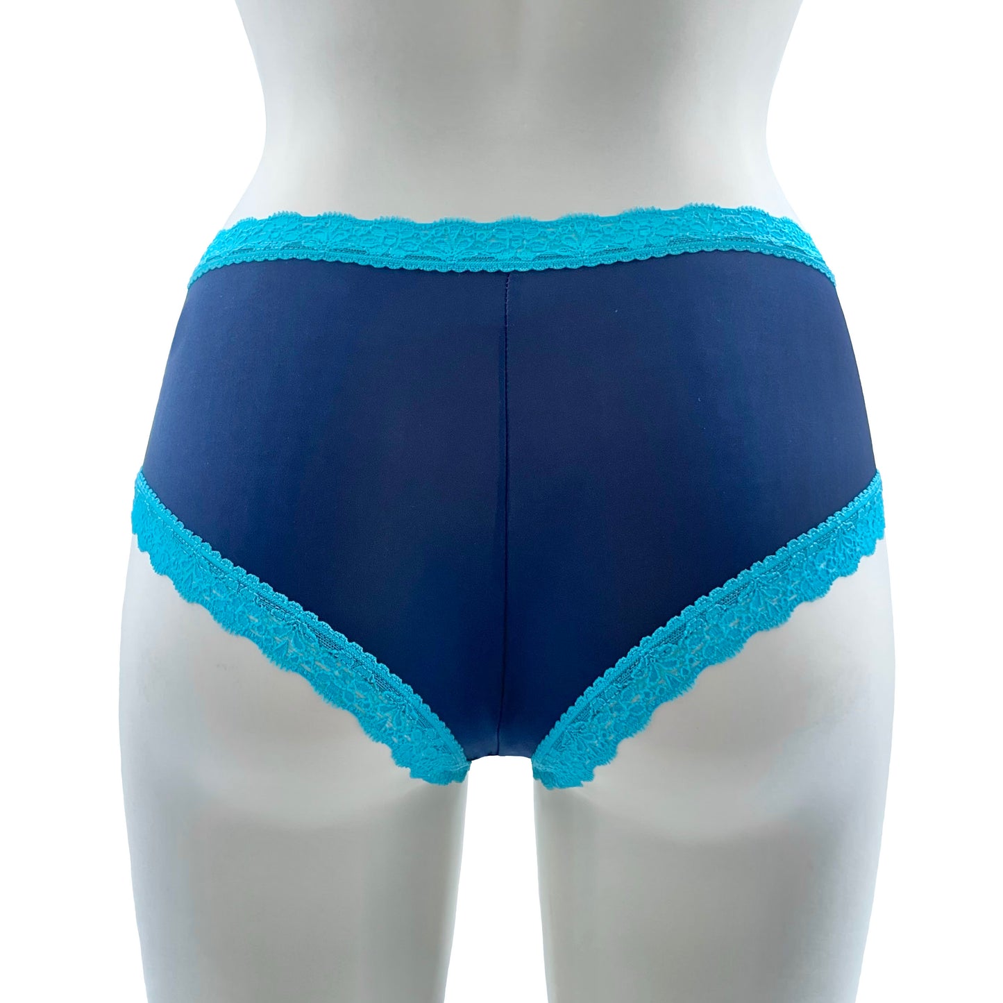 Soft Touch Classic Fit Knicker - Navy & Turquoise