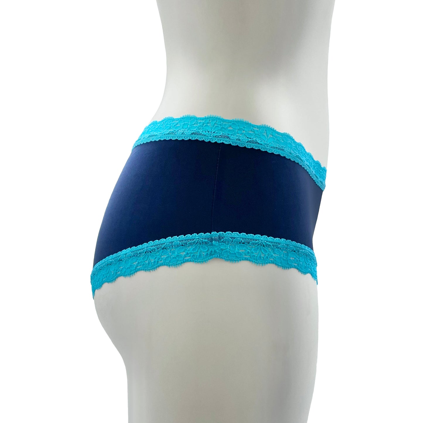 Soft Touch Classic Fit Knicker - Navy & Turquoise