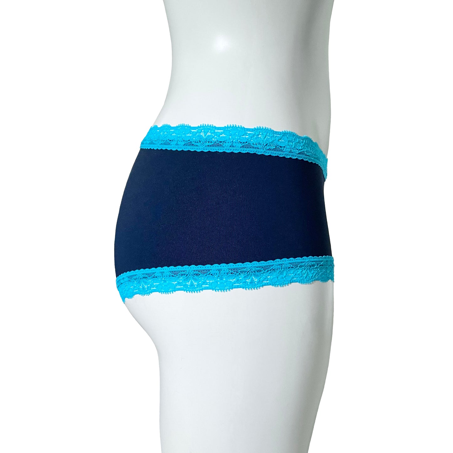 Meryl® Performance Boy Short - Navy & Turquoise