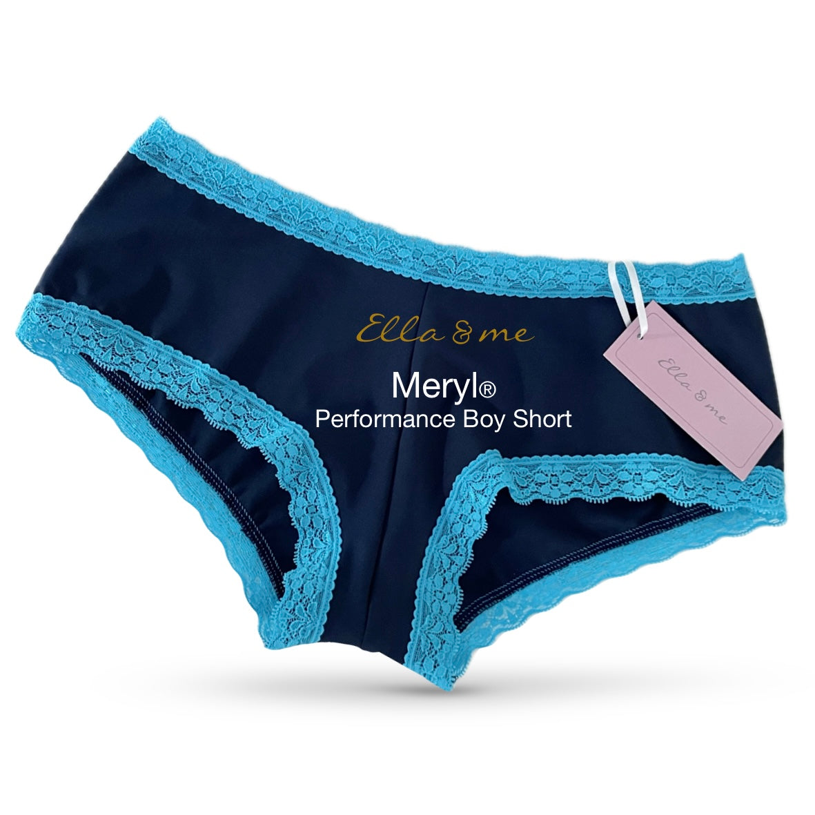 Meryl® Performance Boy Short - Navy & Turquoise