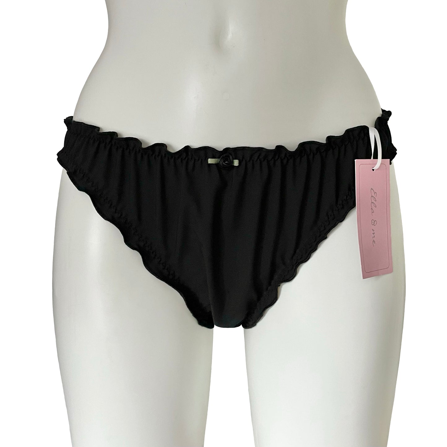 Silk Ruffle Knicker - Black