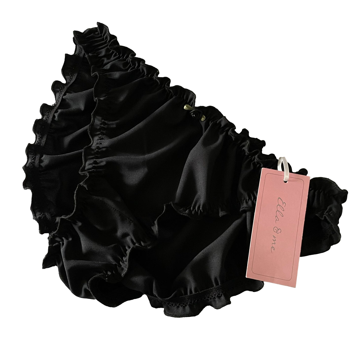 Silk Ruffle Knicker - Black