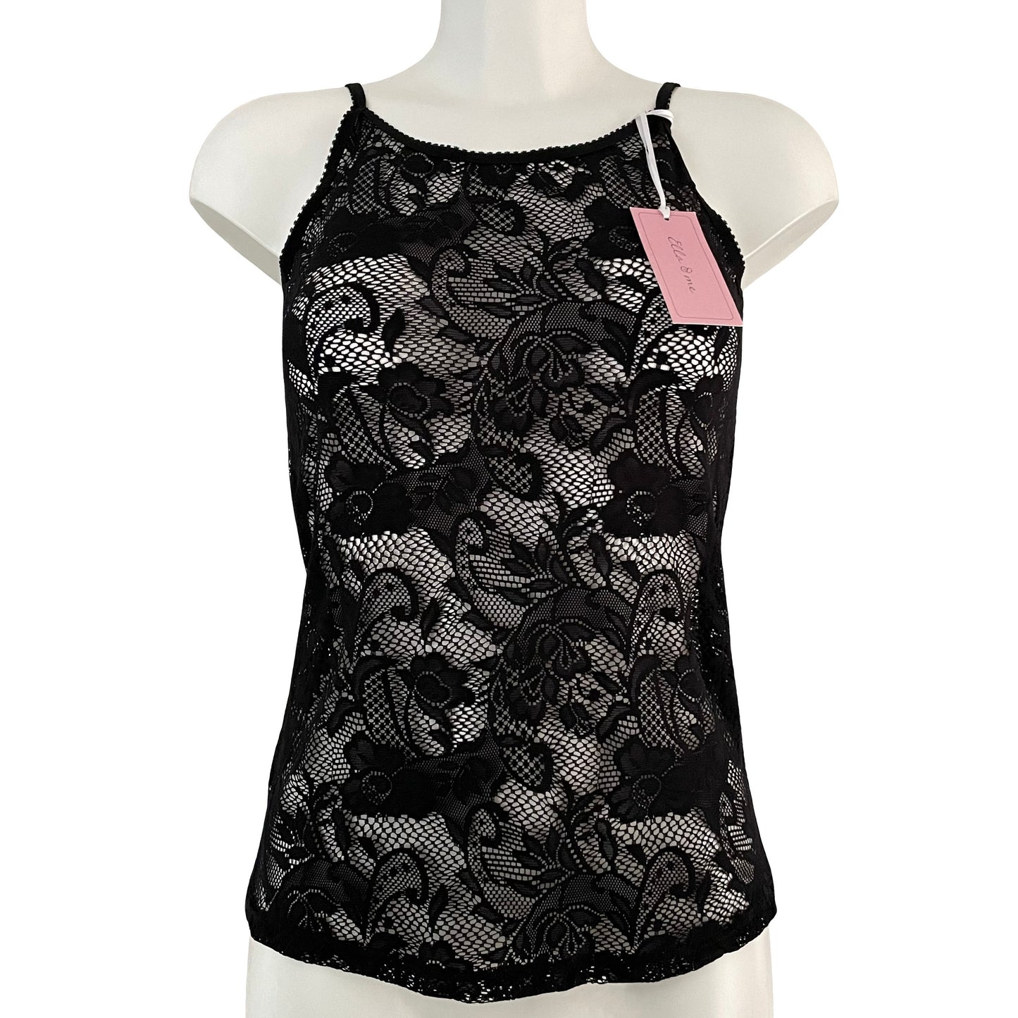 Soft Stretch Lace Camisole - Black