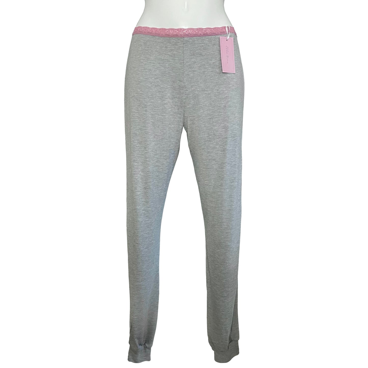 Bamboo Jersey Long Pyjama Jogger Pant (Light Marl Grey)