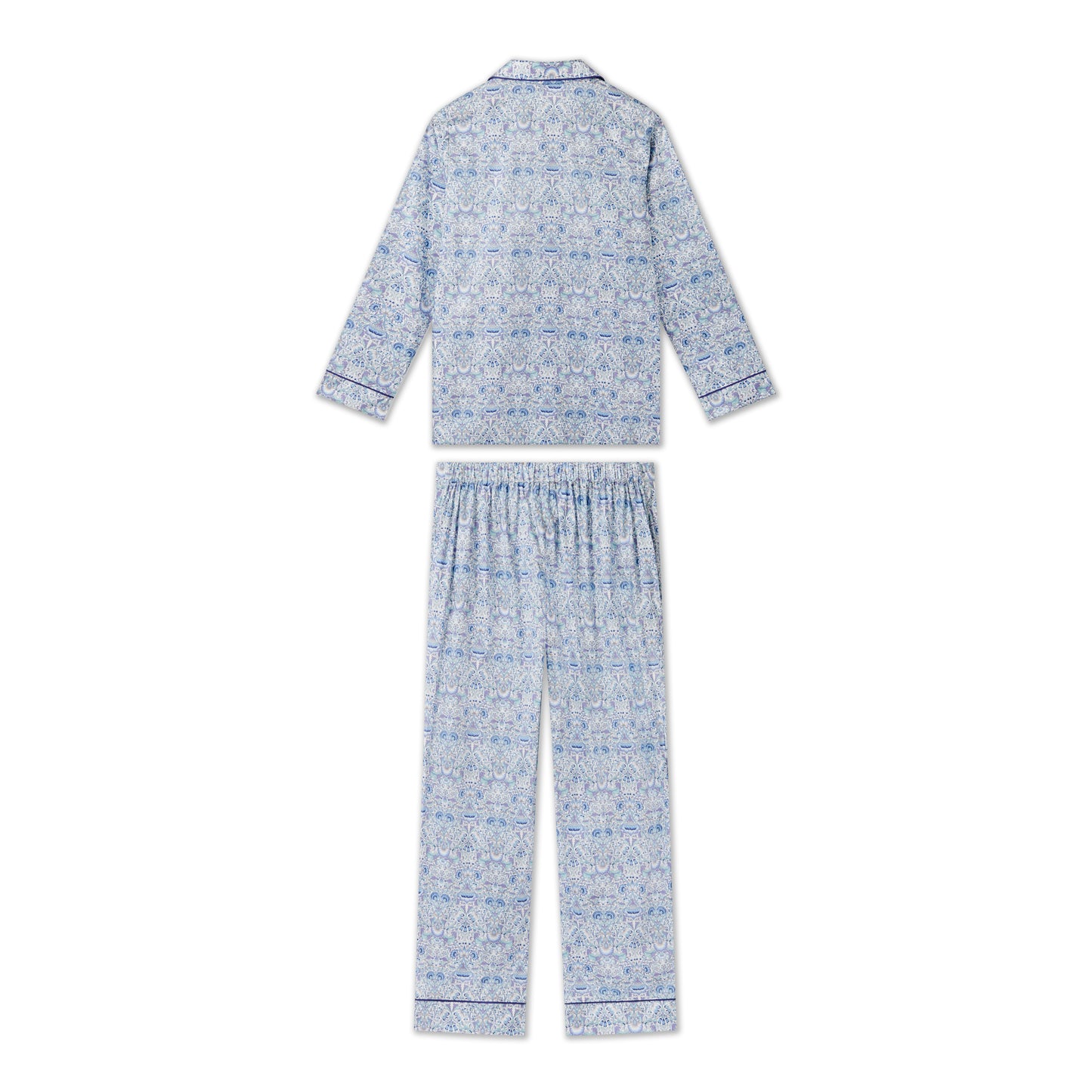 Liberty Print Classic Pyjama In Organic Cotton Lawn - Lodden (Blue)