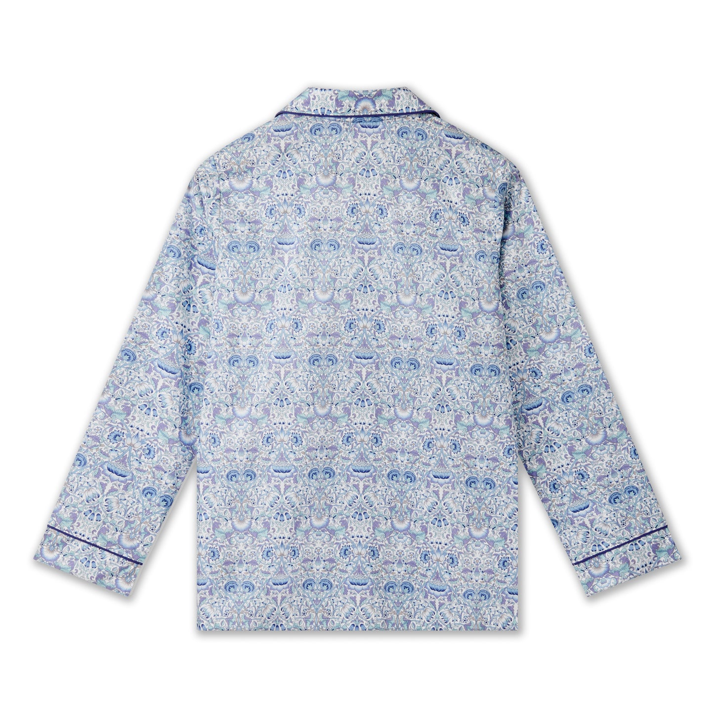 Liberty Print Classic Pyjama In Organic Cotton Lawn - Lodden (Blue)