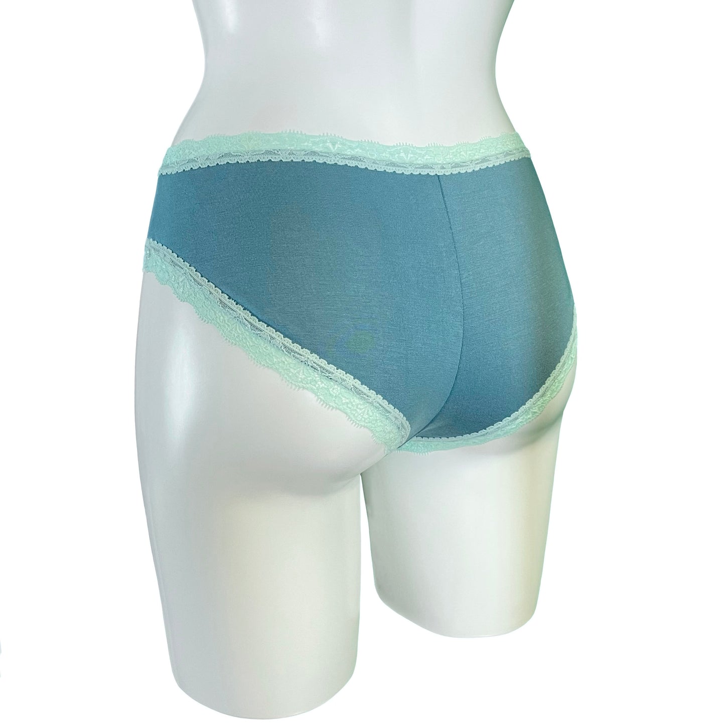 Soft Bamboo Jersey High Leg Knicker - Eucalyptus & Spearmint