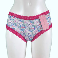 Printed Signature Lace Classic Fit Knicker - Raspberry Wildflowers