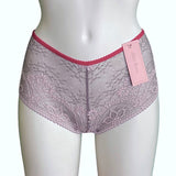 Jacquard Lace Classic Fit Knicker - Pink Pewter