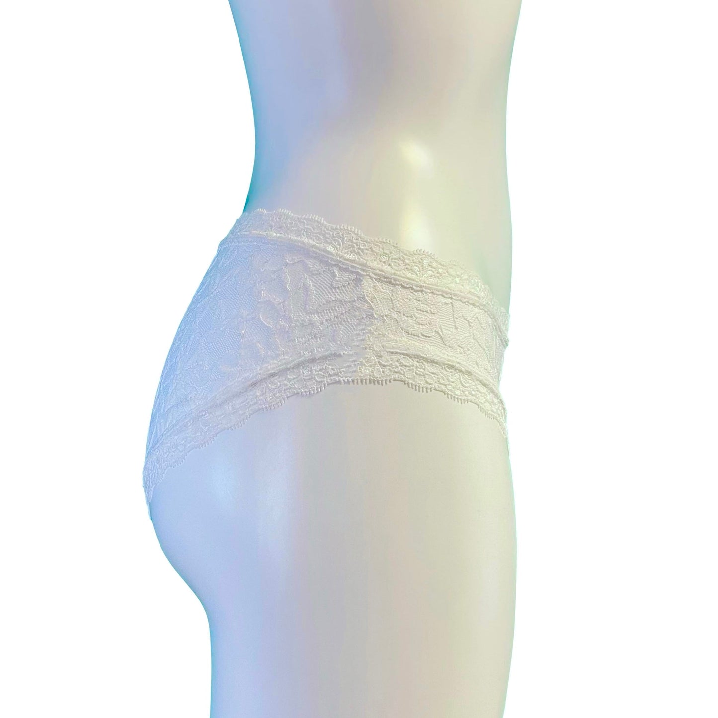 Signature Lace High Leg Knicker - Ivory