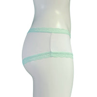 Soft Bamboo Jersey Classic Fit Knicker - White & Spearmint