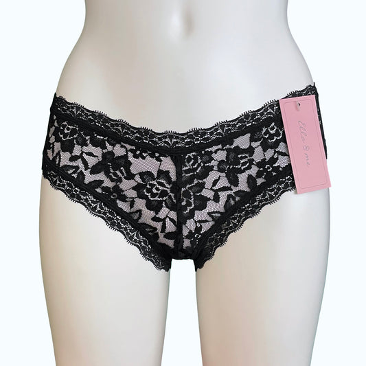 Signature Lace Brazilian Fit Knicker - Black