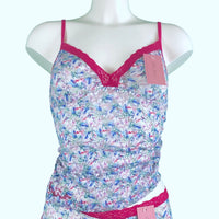 Printed Signature Lace Strappy Cami Top - Wildflowers