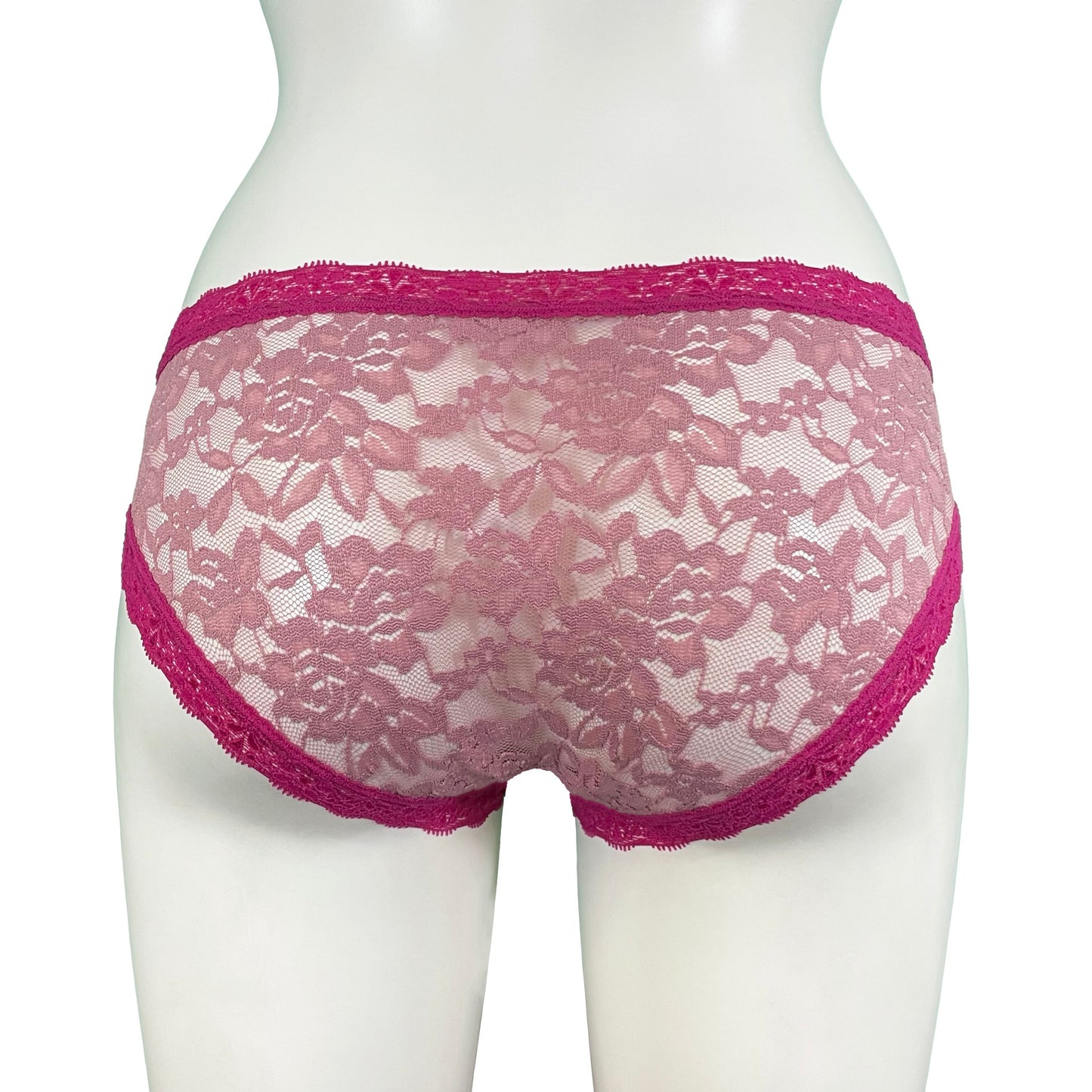 Signature Lace Cheeky Fit Knicker - Vintage Rose & Raspberry