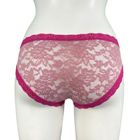 Signature Lace Cheeky Fit Knicker - Vintage Rose & Raspberry