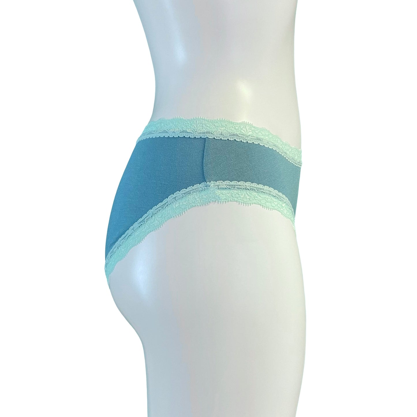 Soft Bamboo Jersey High Leg Knicker - Eucalyptus & Spearmint