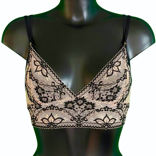 Jacquard Lace Bralette - Art Deco