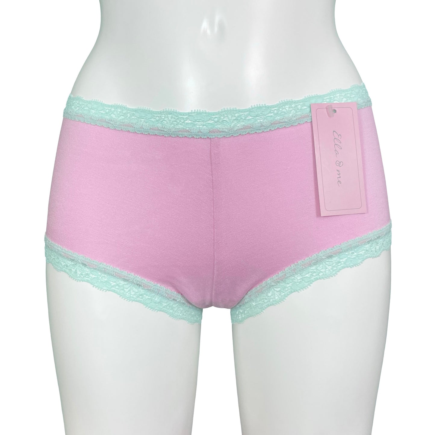 Soft Bamboo Jersey Boy Short - Pink & Spearmint