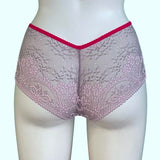 Jacquard Lace Classic Fit Knicker - Pink Pewter