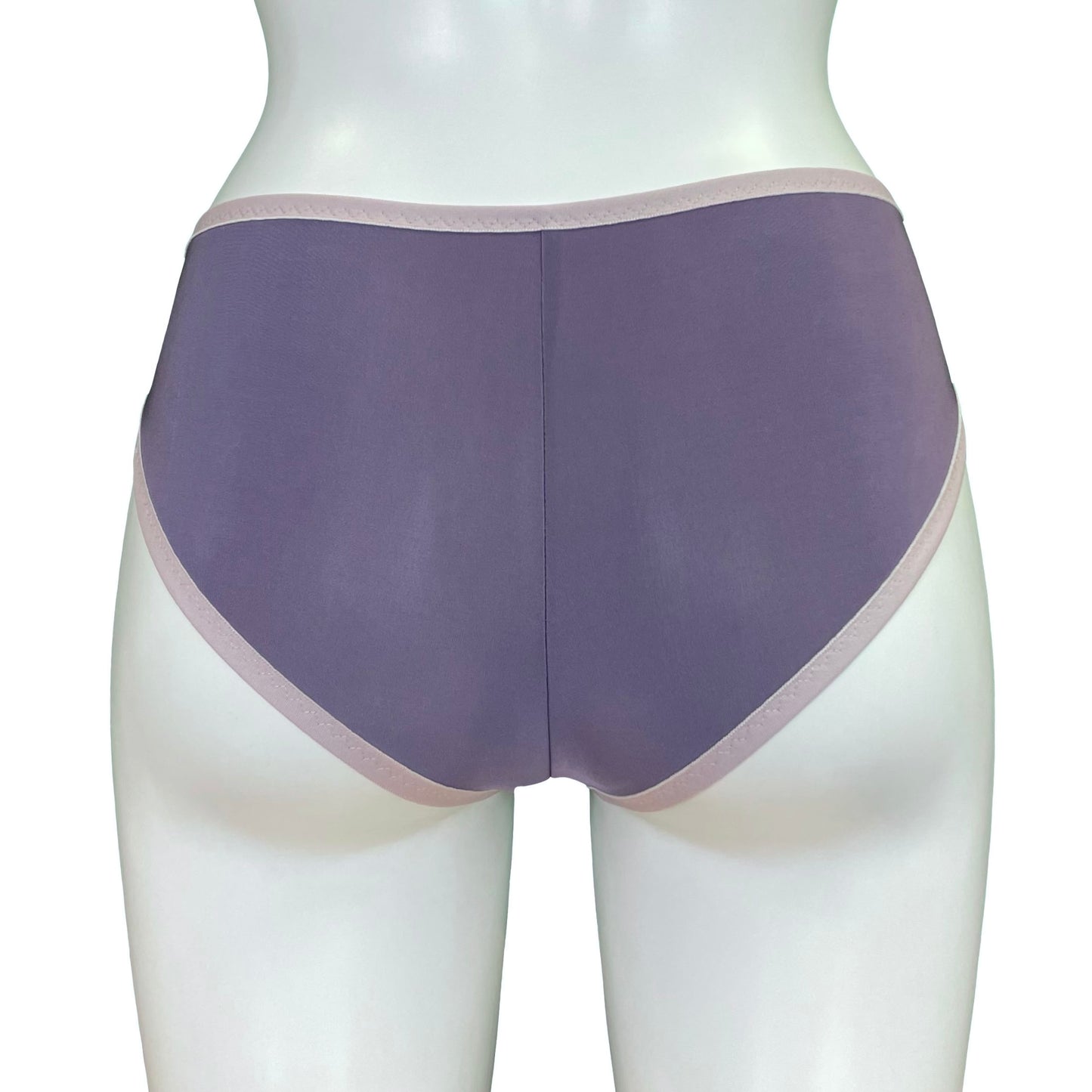 Soft Touch High Leg Knicker - Mauve & Blush