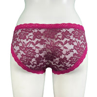 Signature Lace Cheeky Fit Knicker - Rosewood & Raspberry